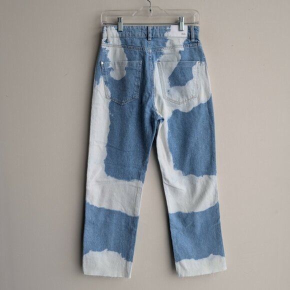 Zara funky tie dye high rise straight leg jeans - Picture 2 of 6